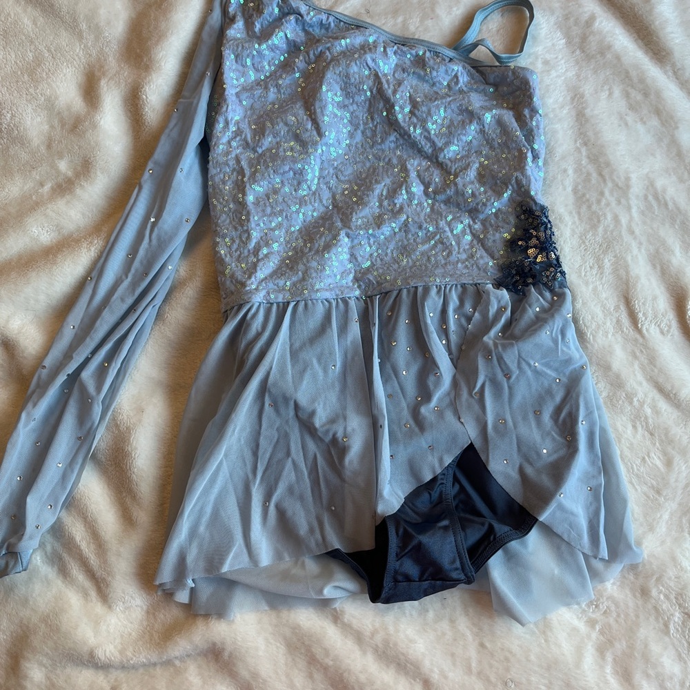 Weissman Light Blue Sequin Dancewear